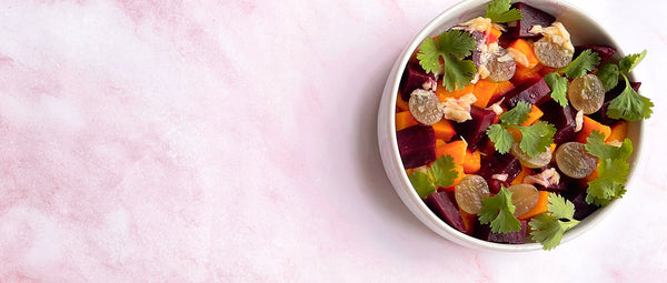 Kürbis-Rote-Bete-Salat mit Koriander