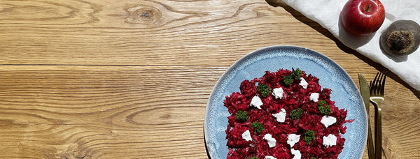 Apfel-Rote Bete Salat mit Ziegenfrischkäse