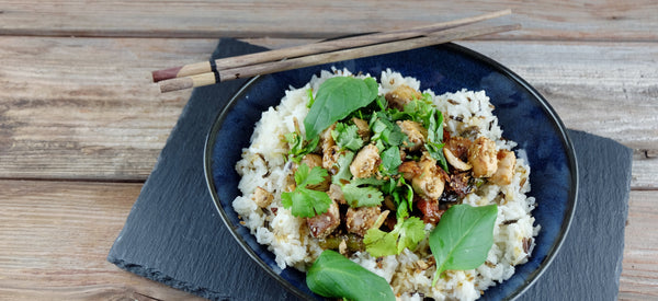 Asia-Chicken mit Reis