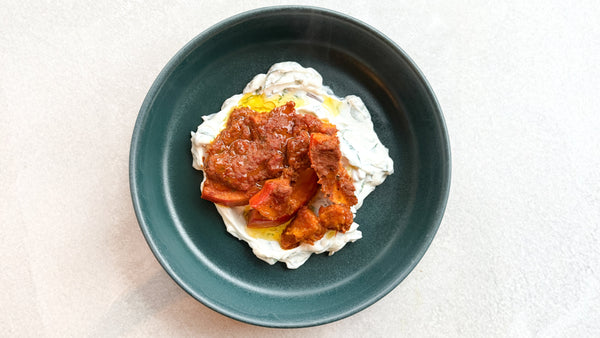 Gebackener Kürbis auf Quark