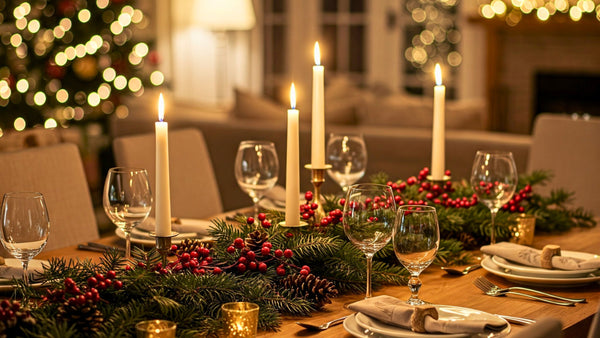 Esstisch weihnachtlich dekoriert